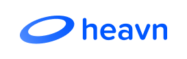 Logo de Heavn bleu avec auréole